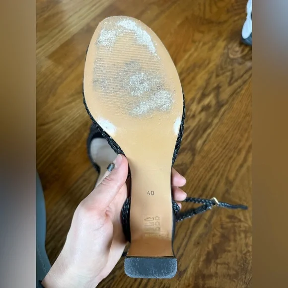 Rouje Black Woven Sandals - Picture 3 of 5